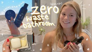 MY (almost) ZERO WASTE BATHROOM // plastic free alternatives, sunscreen, soaps, peelings and more