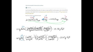 ALEKS - Theoretical yield of chemical reactions (Example 2)