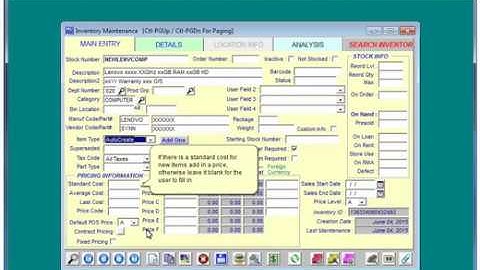 CISPro Systems - Auto Create Inventory Method