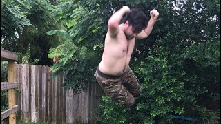 Flying elbow drop onto microwave pt 3 (  WWE CM PUNK STYLE  )