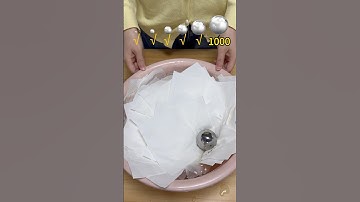 How much paper does it take to make the object float?#asmr #experiements #satisfying #water