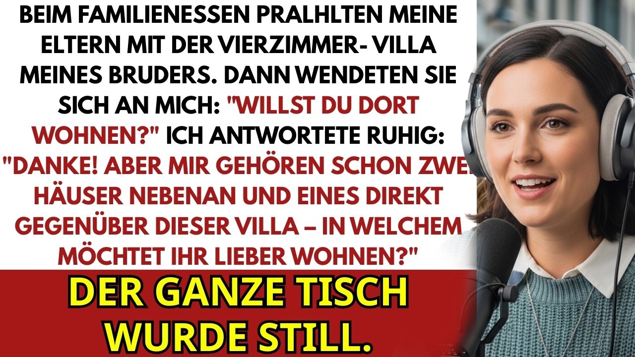 Beim Famile nessen schwärmte Meine Mutter wied er von der Villa me ines Bruders – Pool, Marmor, Kronleuchter. Als sie sich zu mir umdrehte, sag te sie mit disem mitleidigen Ton: „Katrin, möchtest...