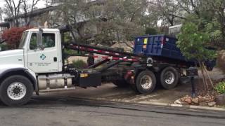 EX-WM | Freightliner FL112 Roll Off
From filming Lodals to McNeilus recyclers I found a big gap in my channel. Minimal footage of roll offs, attempting to fix this I decided one day over winter break or whenever school permits to go find and film a roll-o. Surprisingly didnt have to look far, just down the street I heard some revving and thought thats got to be a roll off so I quickly ran down a quarter of my hill I live on to find this Freightliner FL112 switching out a 10 yard for another 10 yard. Funny this video is 10 mins long. I was surprised at that but this just shows you the processes and I cut most of the shots of him getting out and hooking/unhooking the bin. EX-WM | Freightliner FL112 Roll Off