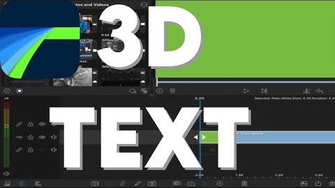 3-D Text Effect in LumaFusion ￼