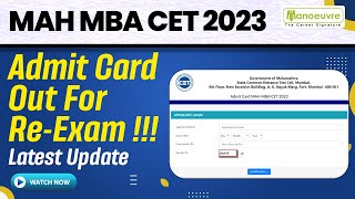 MAH MBA CET 2023 - Admit Card Out For Re-Exam !!! | Latest Update | Watch Now