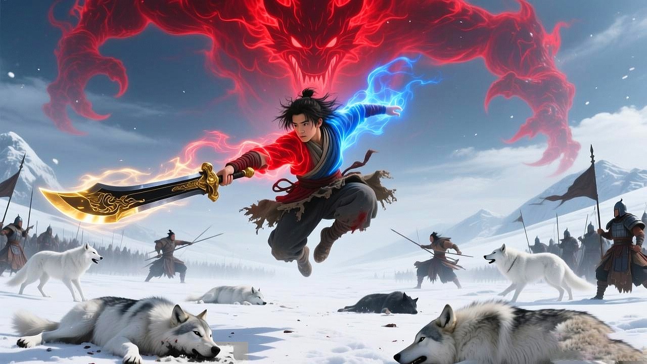 🔥雪域顯威！變異狼群瘋狂圍攻廢柴小夥，怎料小夥竟是狂派血脈傳承者，衝出包圍一劍斬殺狼王！⚔️ 功夫 MMA | Kung Fu🔥