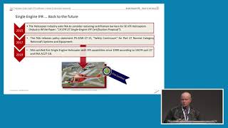 CS27 helicopter Single Engine IFR certification - Rotorcraft and VTOL Symposium 2021 - Day 2