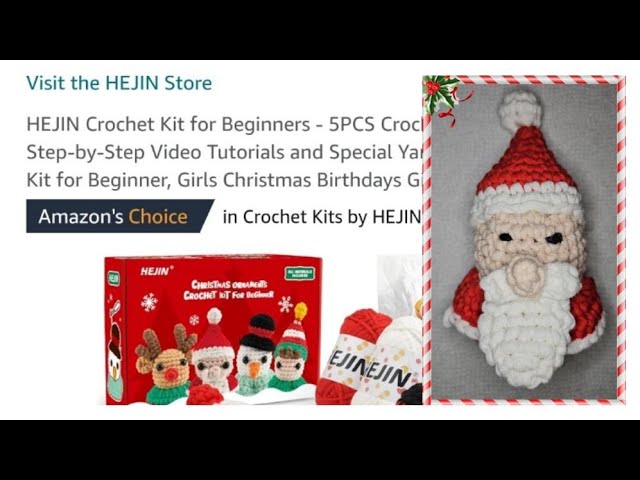  Amigurumi, HEJIN Crochet Kit, Santa Claus