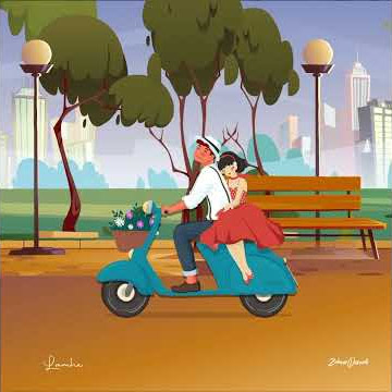 Lamhey | 2d Animation | Vespa Couple | Romantic couple