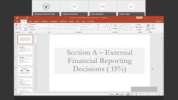 1 External Financial Reporting