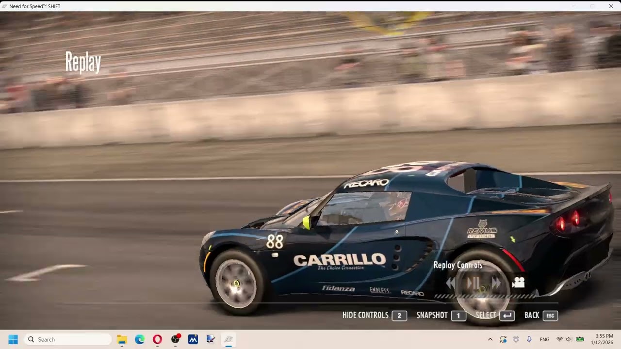 Need For Speed Shift 1 Best Replays 313 Laguna Seca Lotus Elise 111R #0 Titas Kovaliovas