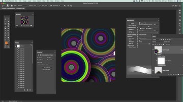 How to create concentric circles in photoshop using brushes tutorial