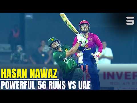 Hasan Nawaz’s Explosive 56! 💥| PAK vs UAE | Match 2 | T20I Tri-Nation Series 2025 | M3Q1T