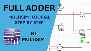 💠Full Adder💠 | In Multisim | Digital Logic Design (DLD) #tutorial #dld