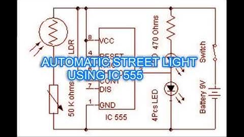 Automatic street light using IC555