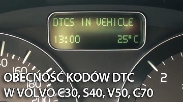Read DTCs from hidden menu in Volvo C30, S40, V50, C70 (diagnostics)