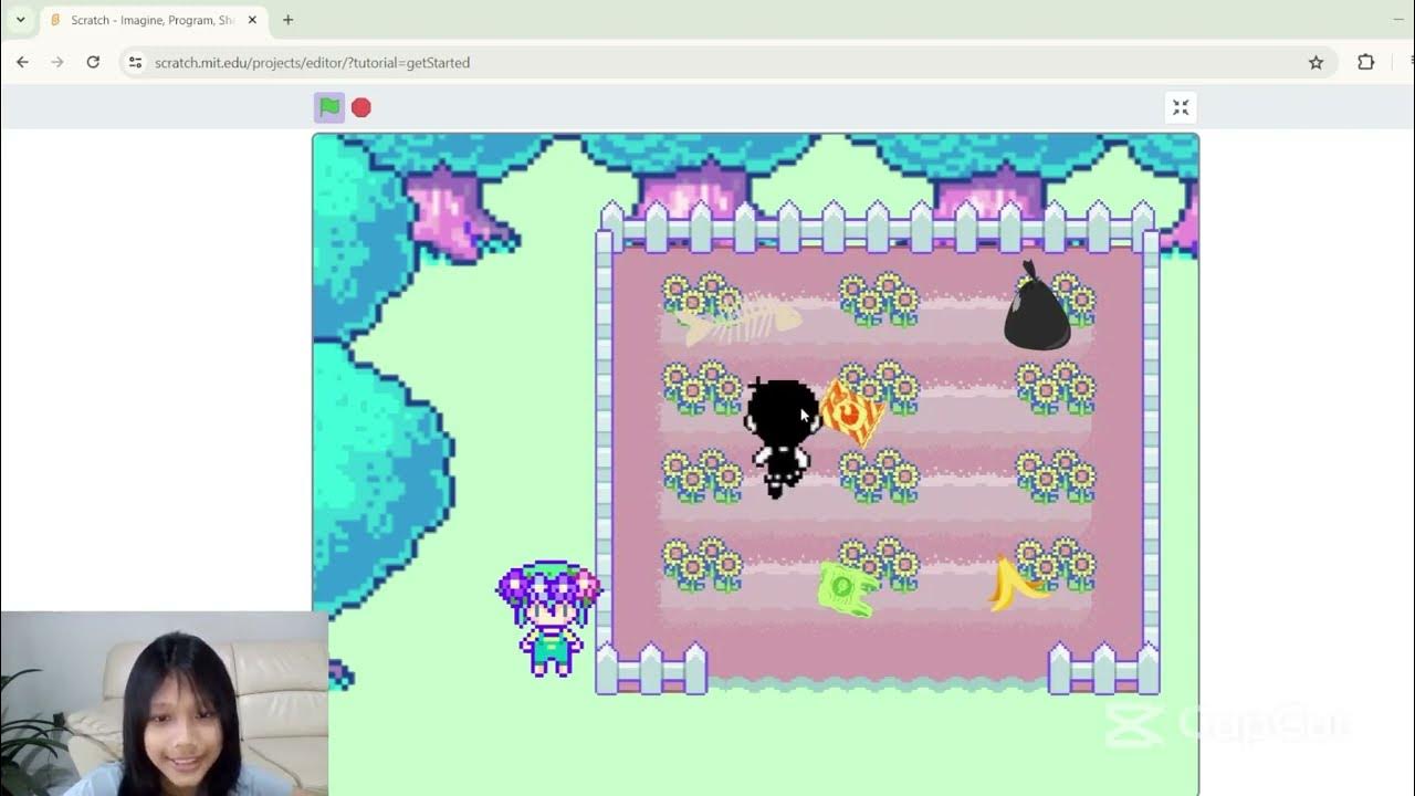 Tugas Informatika scratch "Membersihkan Kebun Basil" by Grace Natalie E ...