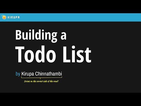 14. Building a Todo List App in React
