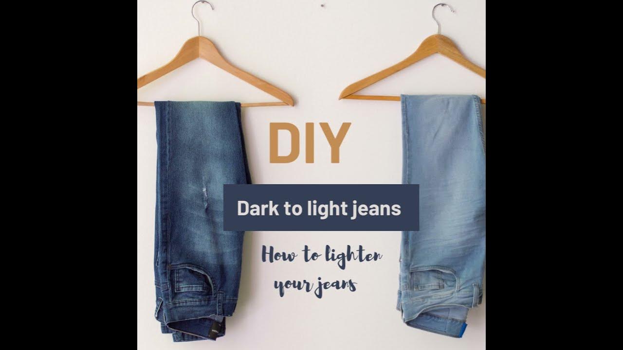 DIY lighten jeans in quick easy steps. YouTube
