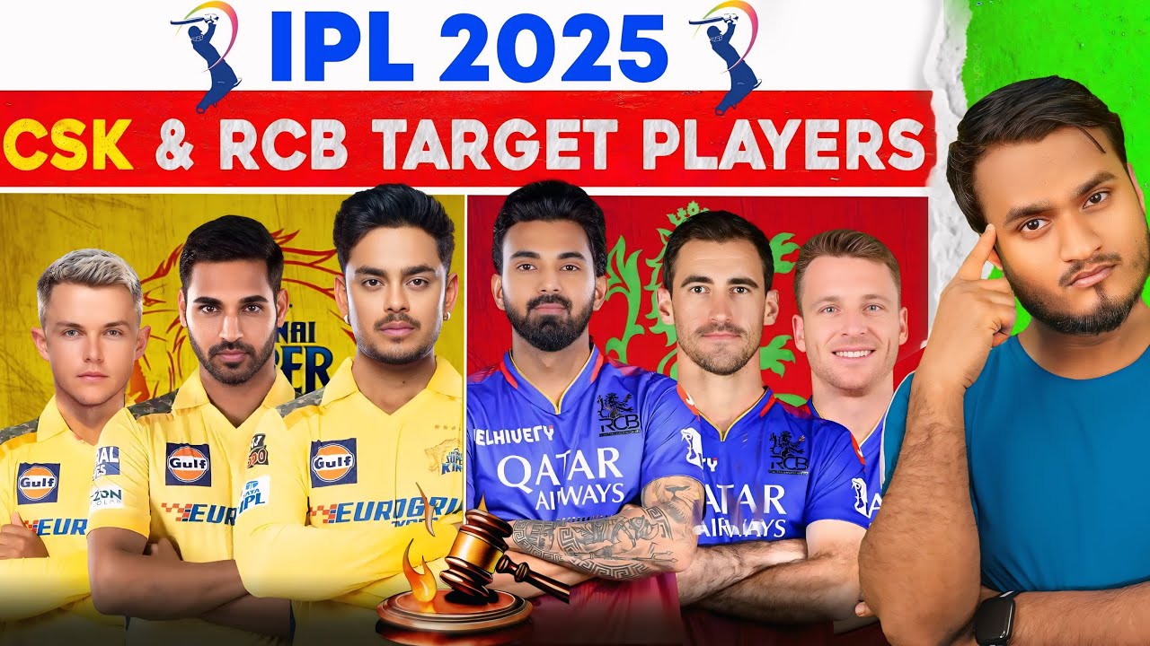 IPL 2025 Mega Auction : RCB And CSK Target Players | KL Rahul In RCB ...
