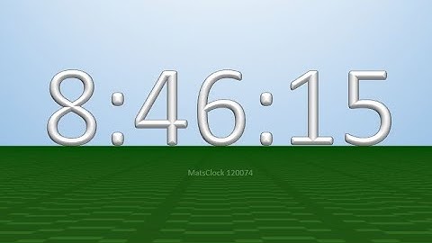 MatsClock 120074 - Free PowerPoint Digital Clock PPT