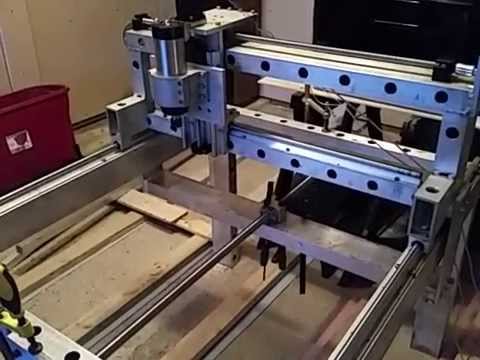 First Run on DIY CNC Router Table 30"x40" - YouTube
