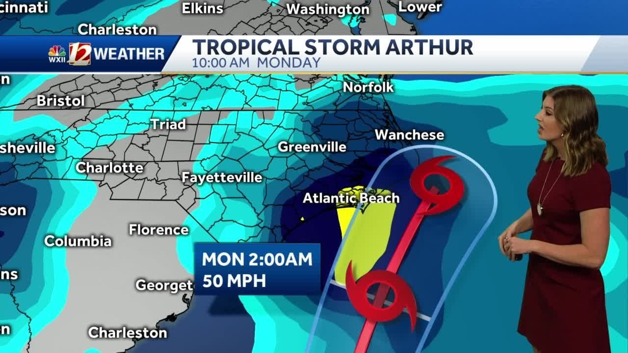 North Carolina coast expected to be hit by Tropical Storm Arthur - YouTube