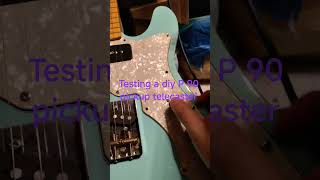 testing a diy P90 pickups telecaster