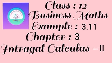 12th Std TN Business Maths Chapter : 3 Example - 3.11