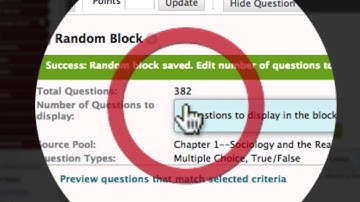 How to Create a Random Block Assessment in Blackboard 9