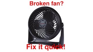 QUICK FIX FOR BROKEN FAN: 5 minute Fix (Example: Honeywell HT-900) by HowTos & Reviews 109,072 views 7 years ago 2 minutes, 10 seconds