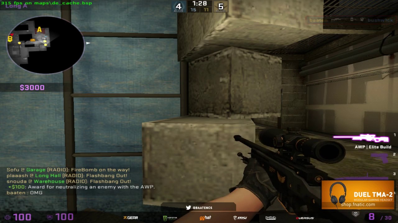 Double cache squeaky wallbang by Baaten