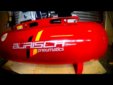 Burisch Air Compressor 50L + LVLP Spray Gun + Clean Air Kit