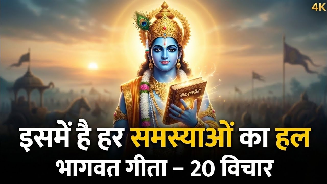 भगवत गीता की 20 सबसे बड़ी सीख | Shrimad Bhagwat Geeta Saar 24 Minutes | भगवत गीता ज्ञान | भगवत गीता