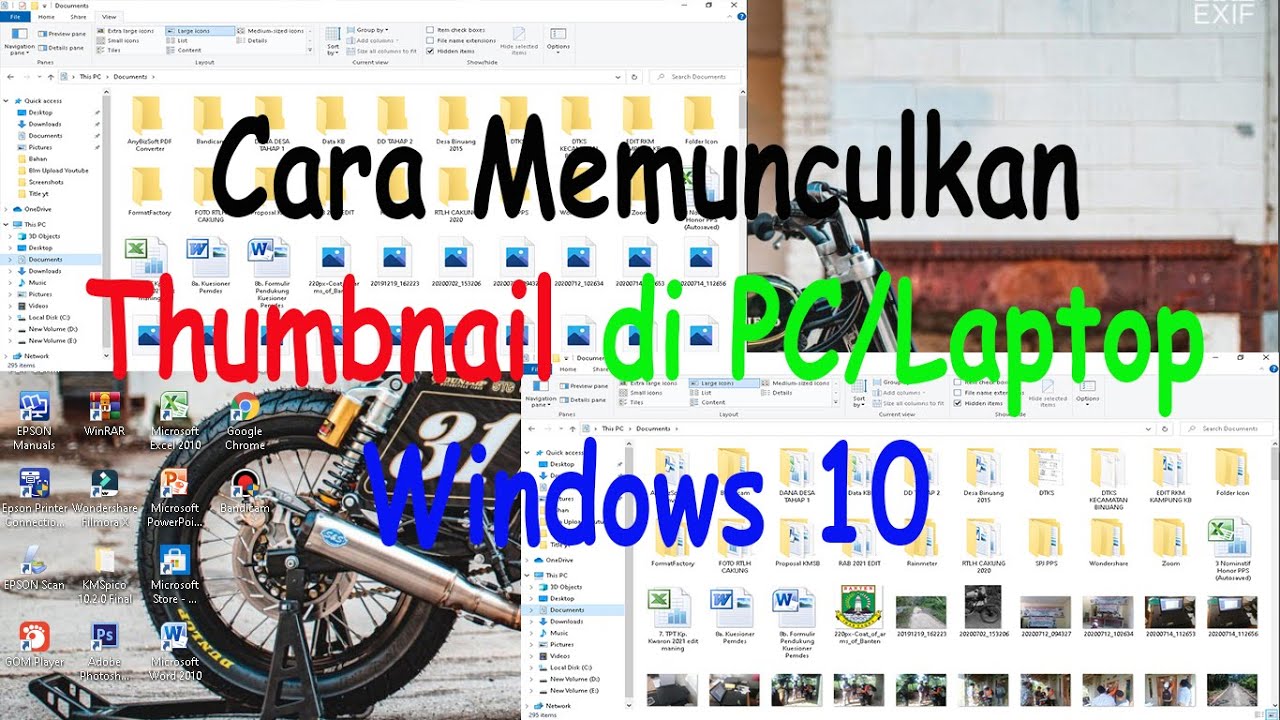 Cara Memunculkan Thumbnail Di Pc/Laptop [ Windows 10 ] - YouTube