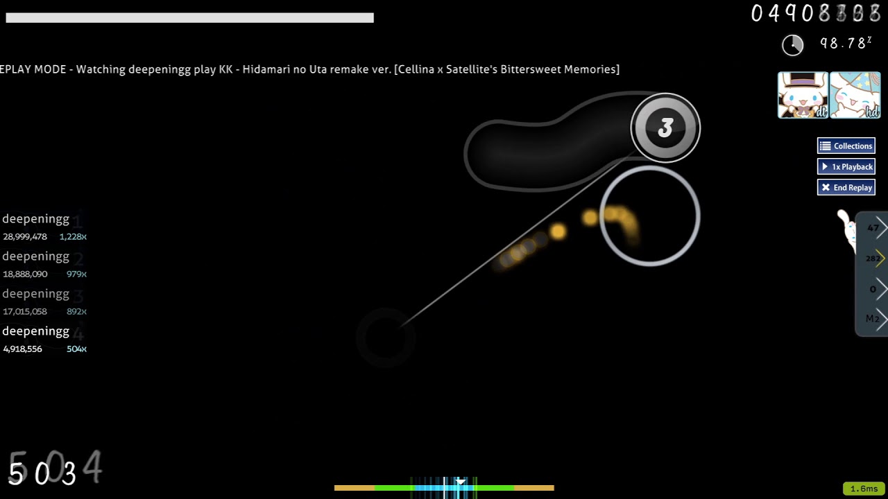 [osu!ripple] ALMOST SKIPPING 500pp! (hidamari no uta 597pp) - YouTube