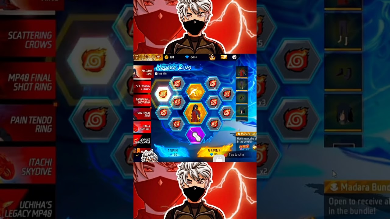 Free fire new madara ring event 😨😱 