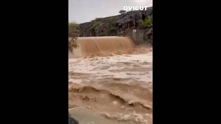 فيضان سد وادي المصله نزوى سلطنة عُمان