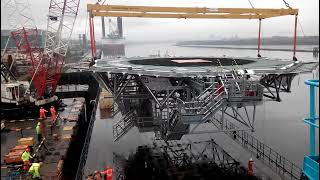 Loading 🚢 72t Helideck on a ship in 10 minutes! ⏱️ #EngineeringMarvel #HeavyLifting #Timelapse