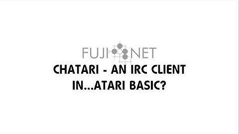 #FujiNet - An IRC Client in...#Atari8bit BASIC?!