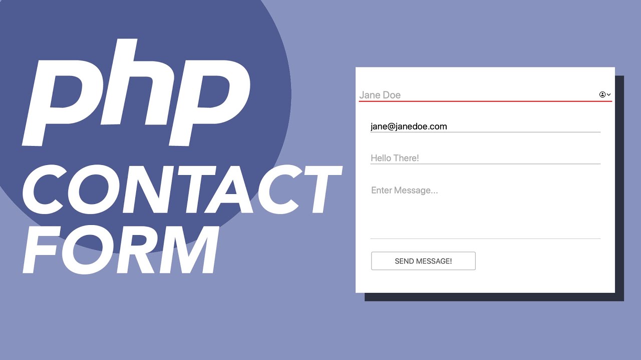 code php ส่ง email  2022  Working Contact Form in PHP with Validation \u0026 Email Sending