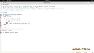 How to print triangle pattern in terminal using linux shell script - bash script examples in RHEL 9