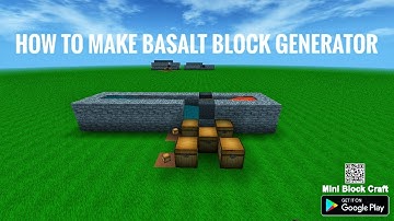 Survival How to make basalt block generator Mini block craft