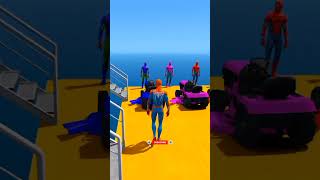 GTA 5 spider man epic ragdolls | GTA 5 spiderman vs hulk vs batman vs iron man | Game 34 |