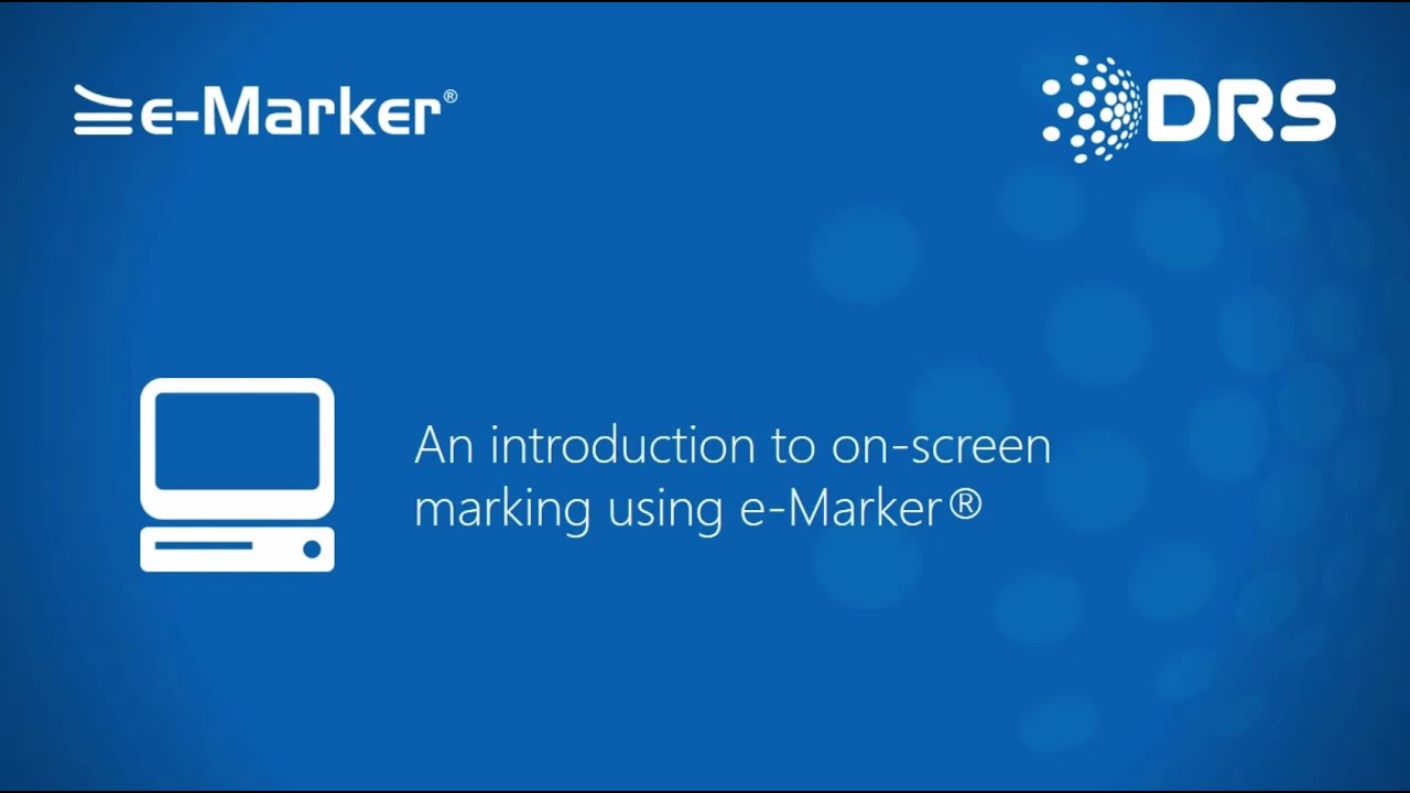 An introduction to onscreen marking using eMarker(R) YouTube