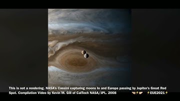 NASA’s Cassini captures moons, Io & Europa, passing in front of Jupiter’s Great Red Spot - 2008