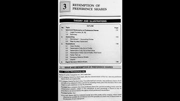 SYBCOM SEM-4 | ACCOUNTANCY & FINANCIAL MGMT NOTES | MODULE:3 REDEMPTION OF PREFERENCE SHARES