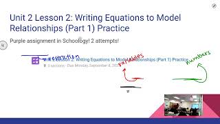 Unit 2 Lesson 2: Writing Equations to Model Relationships (Part 1) (Learning Targets Only)