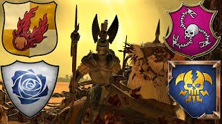 Бальтазар, Горст, Франц, Фолькмар vs Ноктил и Жатан: Эпичный бой из кампании. Total War Warhammer-3