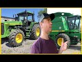 JohnDeere8400 И JohnDeere9500 два деда за день/регулировка подшипников бортовой и диагностика гид.